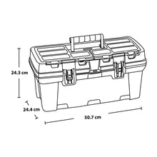 Caja Herramientas 20" Plus Cerradura Metálica Negro