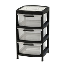 Gavetero Grande con 3 Gavetas y Tapa Organizadora Negro