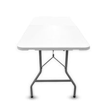 Mesa Plegable Plástica Eco Tipo Portafolio de 180 cm, Blanco
