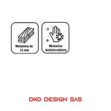 Tocador Mallorca 140x70x40cm Blanco + Silla Blanca