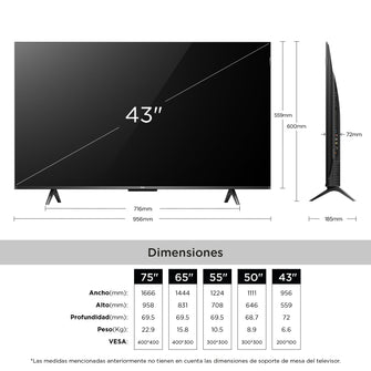 Televisor TCL 43" 43P7K QLED 4K UHD