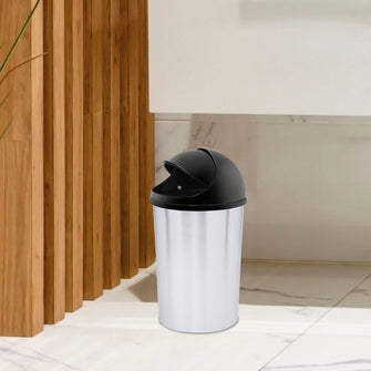 Papelera Tapa Móvil 5 Litros In Mold Negro