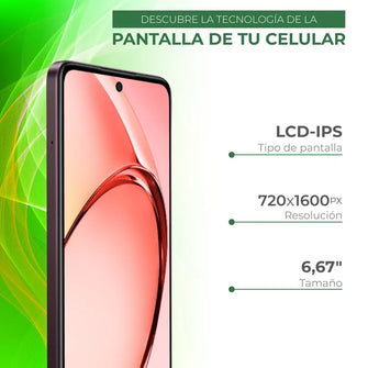 Celular 4G Oppo A20 128GB, Rojo