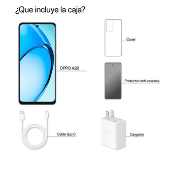 Celular 4G OPPO A20 128GB, Azul