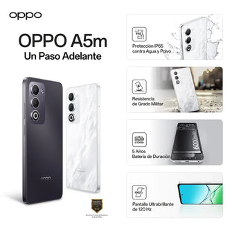 Celular Oppo A5M 256GB 4G, Blanco