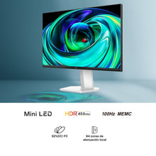 Monitor TCL 24" Pulgadas g54 FHD Miniled Plano, Blanco