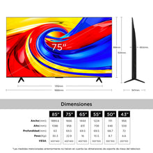 Televisor TCL 75" Pulgadas 75P7L 4K-UHD QLED, Negro