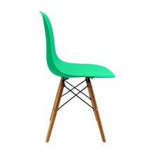 Kit por 4 sillas Eames Patas En Madera para comedor, sala, restaurante - Verde Menta