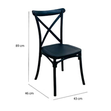 Comedor Redondo 74.5x80x80cm Amaretto + 2 Sillas Ibiza Negras
