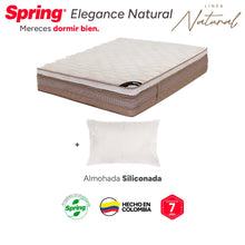 Colchón Spring Elegance Natural Sencillo 100X190 Cm  Gratis Almohada Siliconada