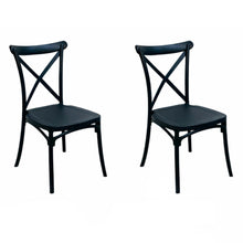 Comedor Redondo 74.5x80x80cm Amaretto + 2 Sillas Ibiza Negras