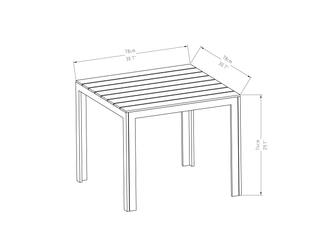 Comedor de Exterior Nepal, Negro, Incluye Cuatro Sillas