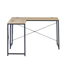 Escritorio en Forma de L, Café claro y Negro