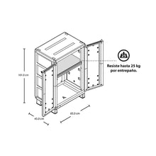 Armario Mediano Apariencia Rattan Wengue