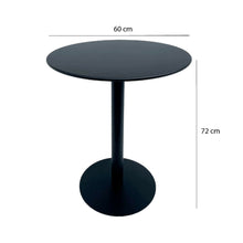 Mesa de Comedor Versátil Metálico Maiu Negro (72×60×60cm) - Interior y Exterior