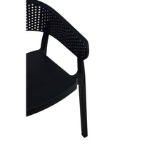 Set de 4 Sillas Manaos, Negro, con Espaldar Minimalista y Diseño Moderno