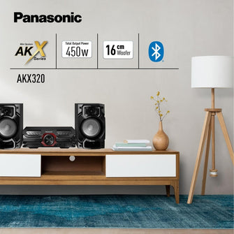 Equipo Minicomponente Panasonic AKX320P , Color Negro