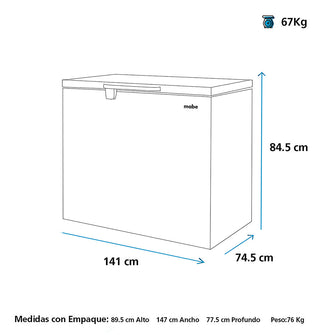 Congelador Horizontal de 430 Litros Mabe Blanco