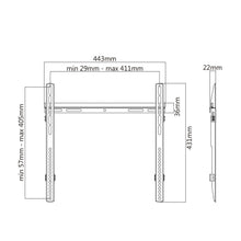 Base Kalley Fija 32" A 55, Negro