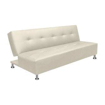 Sofa Cama Mauro Cuero Sintetico, Color Beige