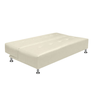 Sofa Cama Mauro Cuero Sintetico, Color Beige