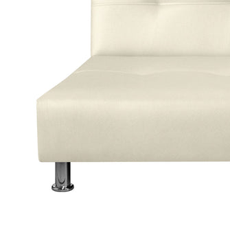 Sofa Cama Mauro Cuero Sintetico, Color Beige