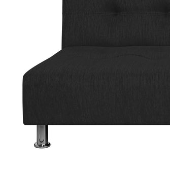 Sofa Cama Mauro Tela, Color Negro