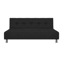 Sofa Cama Mauro Tela, Color Negro