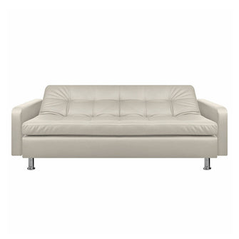 Sofa Cama Sofhie Cuero Sintetico, Color Beige