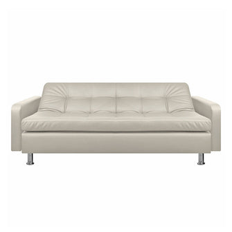 Sofa Cama Sofhie Cuero Sintetico, Color Beige