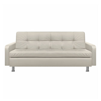 Sofa Cama Sofhie Cuero Sintetico, Color Beige