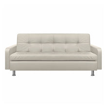 Sofa Cama Sofhie Cuero Sintetico, Color Beige