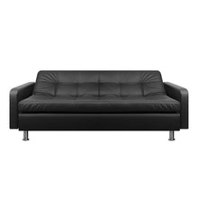 Sofa Cama Sofhie Cuero Sintetico, Color Negro