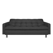 Sofa Cama Sofhie Tela, Color Gris Oscuro