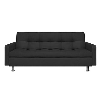 Sofa Cama Sofhie Tela, Color Negro