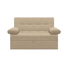 Sofa Cama Angela Con Brazos Tela, Color Beige