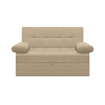 Sofa Cama Angela Con Brazos Tela, Color Beige