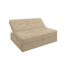 Sofa Cama Angela Con Brazos Tela, Color Beige