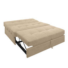 Sofa Cama Angela Con Brazos Tela, Color Beige