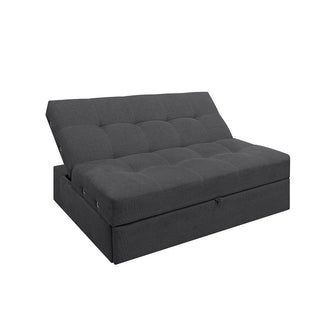 Sofa Cama Angela Con Brazos Antifluido, Color Gris