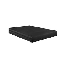 Cama Nido Junior  Cuero Sintetico  140X190 Doble, Color Negro