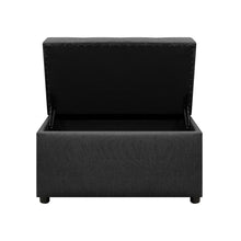 Puff Baúl Tela, Color Gris