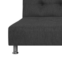 Sofa Cama Mauro Tela, Color Gris Oscuro