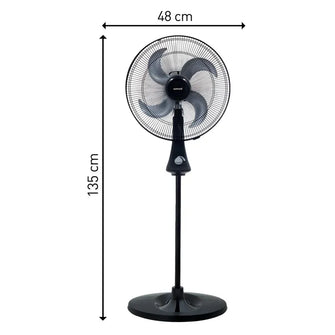 Ventilador Samurai Turbometallic Pedestal , Negro