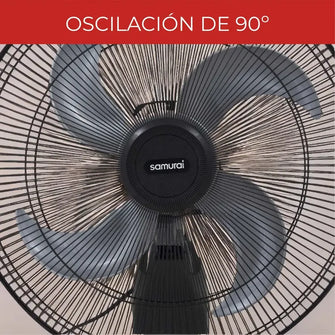 Ventilador Samurai Turbo Metallic, Negro