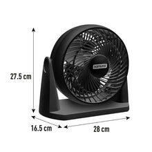 Ventilador Samurai Portatil Compact Force 3 En 1, Negro