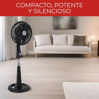 Ventilador Samurai Turbo Silence Maxx Compact 2 en 1 60 Watts 3 velocidades Negro
