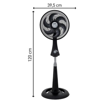 Ventilador Samurai Turbo Silence Maxx Compact 2 en 1 60 Watts 3 velocidades Negro
