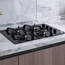 Cubierta Haceb 60 Cms 4 Puestos Gas Propano ASL Cristal Mando