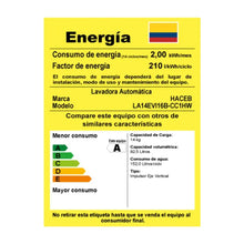 Lavadora Zou 14 Kilogramos Haceb digital Blanca